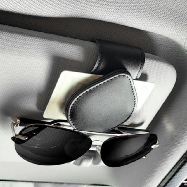 車用 サングラスクリップホルダー サングラス メガネホルダー 車 サンバイザー 取り付けタイプ サングラスホルダー メガネクリップ レザの通販はau Pay マーケット Next