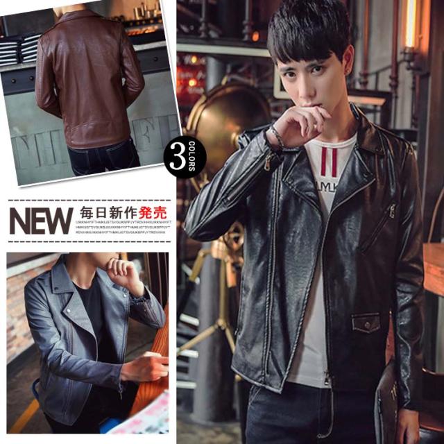 レザージャケット 革ジャン ライダースジャケット ライダース 大きいサイズ メンズ 防寒 防風 紳士 お兄系 コーディネート きれいめ オシの通販は 5,398円