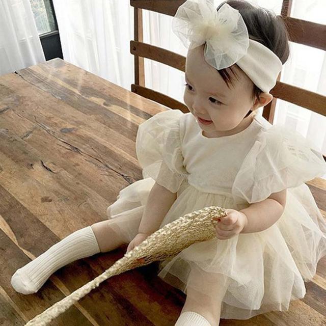 ワンピース チュール 出産祝い ベビードレス ロンパース 半袖 ベビー お宮参り ベビー服 ワンピース セレモニードレス 入園式 新生児 ヘの通販はau Pay マーケット Toyshop