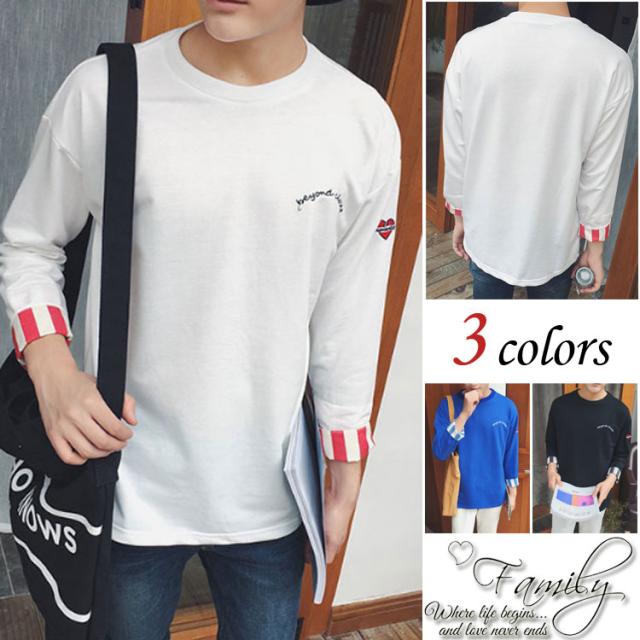 トレーナー メンズ ロングtシャツ スリム クルーネック トップス おしゃれ ファッション カッコイイ プルオーバー 春秋 男性の通販はau Pay マーケット 新勢