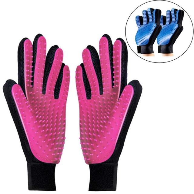 ペット ブラシ 手袋 猫と犬のマッサージブラシ 抜け毛クリーナー 毛 