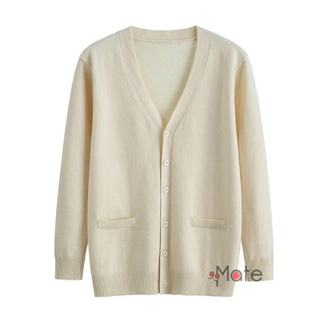 ニット カーディガン メンズ Vネック スクールカーディガン 長袖 学生 男子 女子 グレー 制服 無地 紺 黒 洗えるの通販はau Pay マーケット 美良