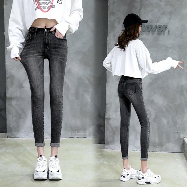 19韓国風 新作 デニムパンツ スキニーパンツ レディース 無地 ジーパン ボトムス 春夏 ストレッチ 九分丈パンツ タイト ハイウエスト の通販はau Pay マーケット 新勢