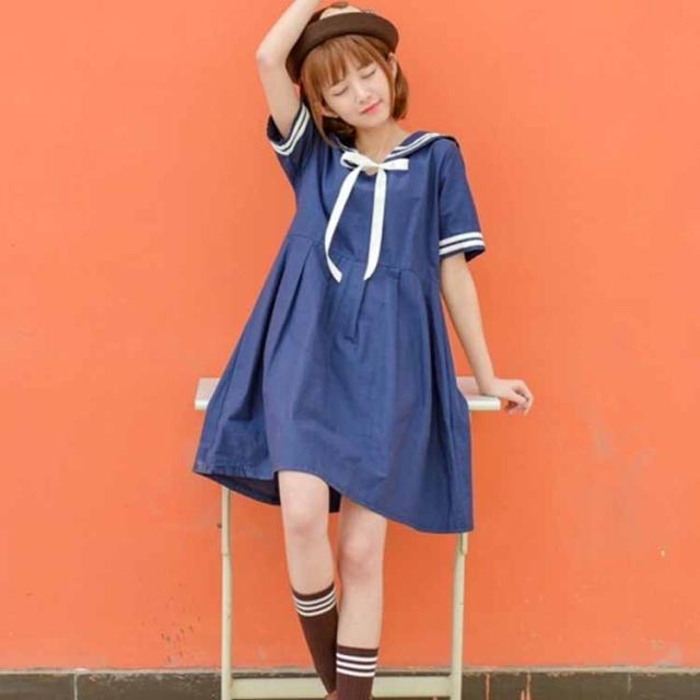 セーラーワンピース レディース コスプレ 学生服 ガールズ セーラー服 森ガール 可愛い 半袖ワンピース ドレス マリン風 セーラー襟 コスの通販はau Pay マーケット 吉成商店