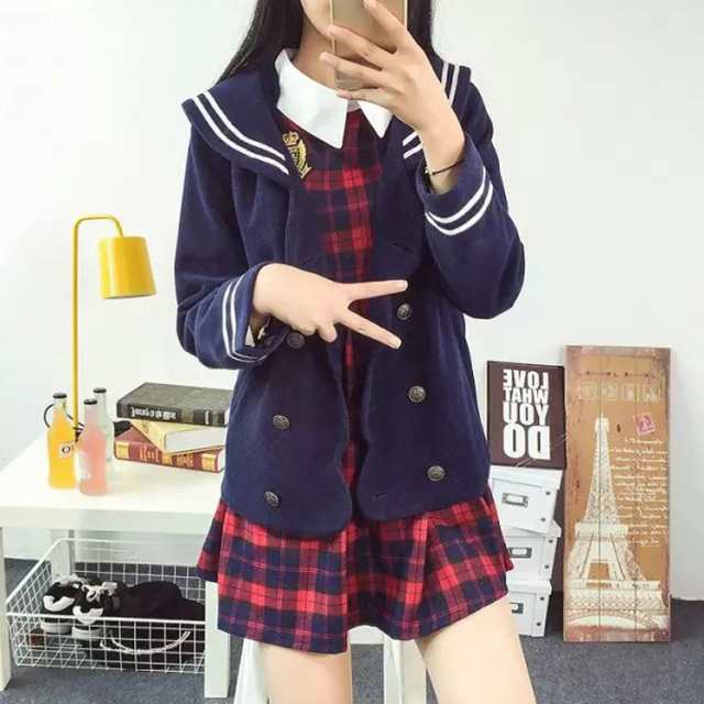 秋新作 セーラー服風スチューデントアウター 女子高生制服 コート レディース セーラー服 冬服 マリンセーラー アウター ラシャコートの通販はau Pay マーケット 新勢