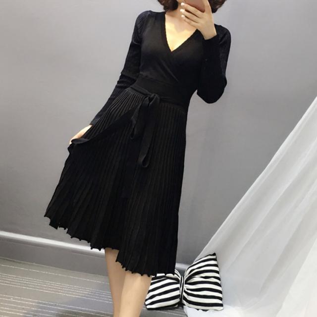 ウエストリボン カシュクールワンピース カシュクール ジャージーワンピース ニットワンピース レディース ワンピース カシュクーの通販はau Pay マーケット 新勢
