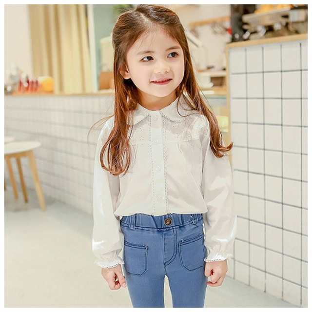 長袖ブラウス 女の子ブラウス 子供ブラウス ブラウス トップス 子供服 こども服 子供シャツ ホワイトシャツ 長袖シャツ 春 夏の通販はau Pay マーケット 美良