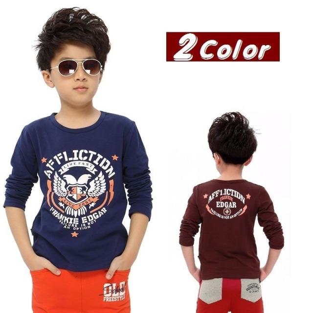 Tシャツ 長袖 ラウンドネック 子供用 トップス カットソー プリントtシャツ カジュアル おしゃれ カッコイイ かっこいい 男の通販はau Pay マーケット 美良