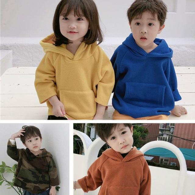 パーカー 子供服 キッズ プルオーバー トップス 女の子 男の子 長袖 ポケット 迷彩 黄色 可愛い フード付き カラバリ豊富 の通販はau Pay マーケット 美良