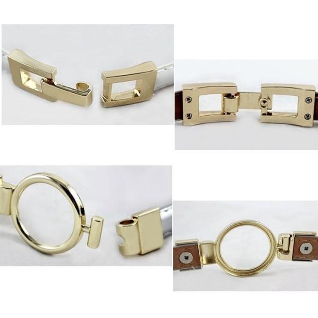 ベルト 細い 細め レディース ベルト穴なし フック式 留め具 金具 長さ調整可 飾りベルト フェイクレザー 革 ゴールドバックの通販はau Pay マーケット 美良