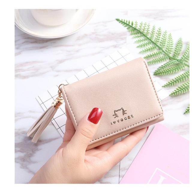 財布 レディース 三つ折り コンパクト 女の子 おしゃれ 可愛い かわいい カード入れ 高校生 中学生 プレゼント シンプル 猫の通販はau Pay マーケット 美良