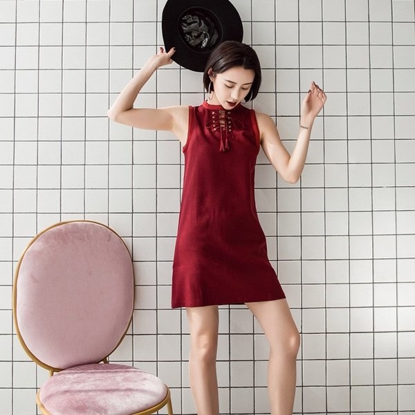 ショートワンピース レディース ワンピース チュニック ショート ミニ丈 ノースリーブ レッド ワンピ 上品 女性 エレンガントの通販はau Pay マーケット 美良