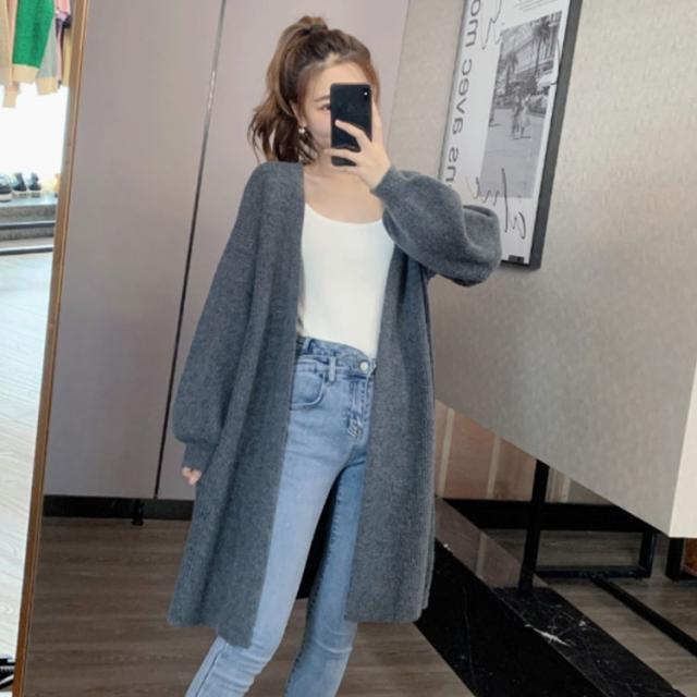 バルーンスリーブ カーディガン ニットカーディガン ロングカーディガン ロング ロングカーデ ロングニット アウター レディース ざっくの通販はau Pay マーケット Toyshop