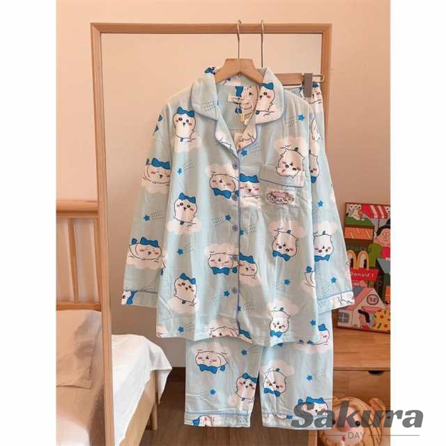 ちいかわ パジャマ ちいかわ 着ぐるみ パジャマ パジャマ 前開き 居住服 部屋着 寝間着 長袖 上下セット うさぎ モモンガ  防寒 暖かい 部屋着 肌触り 男女兼用その他レディースインナー