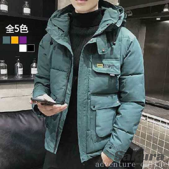 ダウンコート 中綿コート メンズ 上着 厚手 ダウンジャケット 中綿 ジャケット コート 中綿ジャケット フード付き ハーフコート 高級 ハの通販は 6,358円