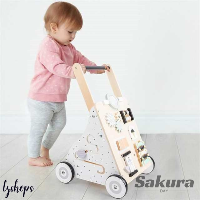 手押し車 赤ちゃん カタカタ ベビーウォーカー 木製 つかまり立ち おもちゃ ベビー 押し車 歩行器 知育 遊び 木製 木のおもちゃ 知育玩具の通販は 7,354円