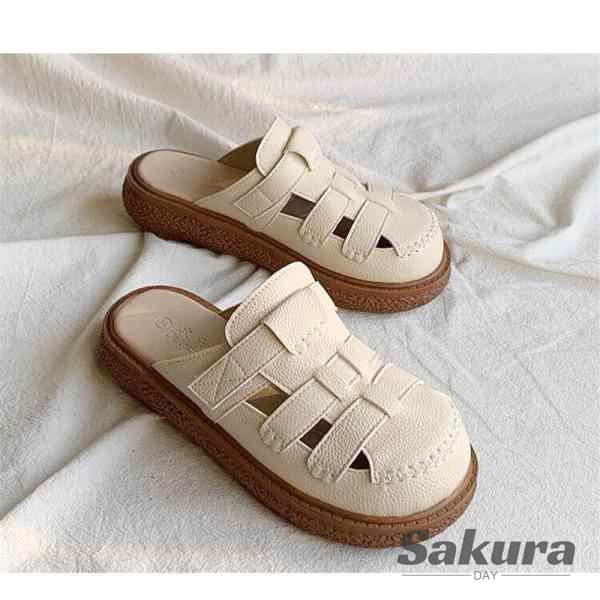 ミュールフラットサンダルレディース大人軽量通気性滑り止め合成皮革歩きやすいコンフォート買い物カジュアル海夏20代30の通販は