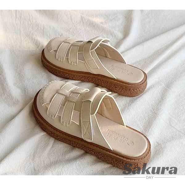 ミュールフラットサンダルレディース大人軽量通気性滑り止め合成皮革歩きやすいコンフォート買い物カジュアル海夏20代30の通販は