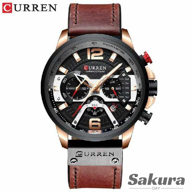 ウォッチ 腕時計 メンズ PUベルト 40代 50代 ビジネス クロノグラフ 防水 おしゃれ 高級 ファッション CURREN 多機能 カレンダー ギフト プレゼントの通販は