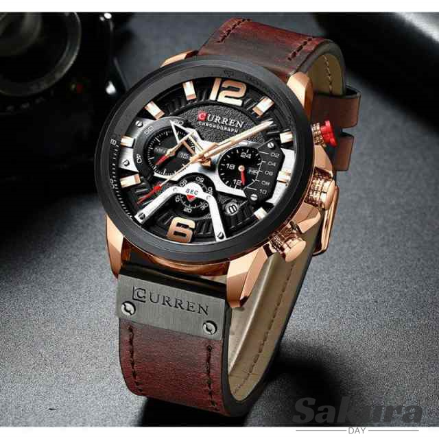 ウォッチ 腕時計 メンズ PUベルト 40代 50代 ビジネス クロノグラフ 防水 おしゃれ 高級 ファッション CURREN 多機能 カレンダー ギフト プレゼントの通販は