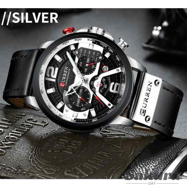 ウォッチ 腕時計 メンズ PUベルト 40代 50代 ビジネス クロノグラフ 防水 おしゃれ 高級 ファッション CURREN 多機能 カレンダー ギフト プレゼントの通販は