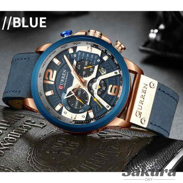 ウォッチ 腕時計 メンズ PUベルト 40代 50代 ビジネス クロノグラフ 防水 おしゃれ 高級 ファッション CURREN 多機能 カレンダー ギフト プレゼントの通販は