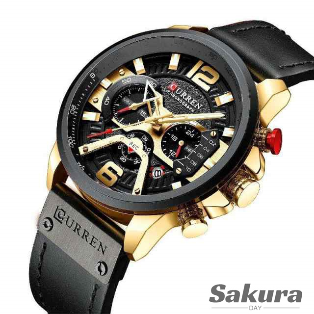 ウォッチ 腕時計 メンズ PUベルト 40代 50代 ビジネス クロノグラフ 防水 おしゃれ 高級 ファッション CURREN 多機能 カレンダー ギフト プレゼントの通販は