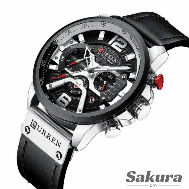 ウォッチ 腕時計 メンズ PUベルト 40代 50代 ビジネス クロノグラフ 防水 おしゃれ 高級 ファッション CURREN 多機能 カレンダー ギフト プレゼントの通販は