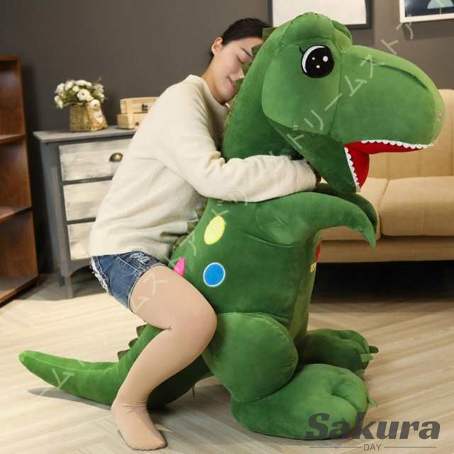 ぬいぐるみきょうりゅう 特大抱きまくら 恐竜 大きなぬいぐるみ特大動物クリスマスプレゼント誕生日プレゼント子供女の子 置物 店飾り 多機能 横向き寝 大きいの通販は