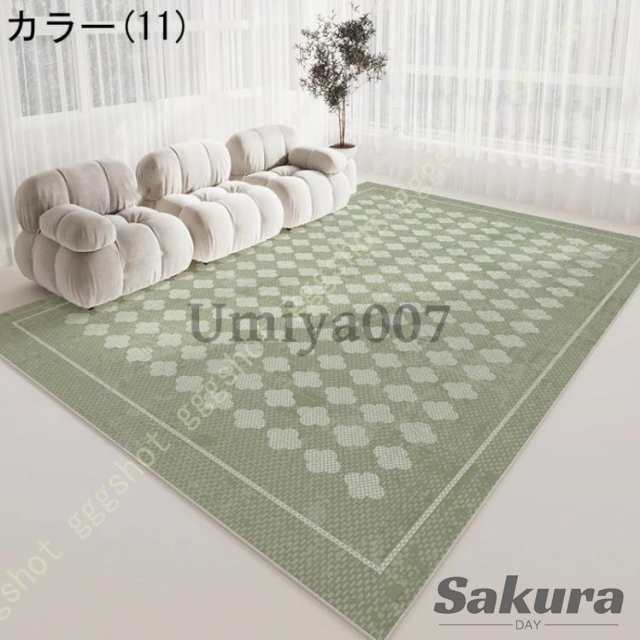 北欧 ラグ 長方形 幾何学 シンプル 清新な 緑のグラデーション モダン センターラグ カーペット 厚手 居間ラグ 絨毯 じゅうたん ジュータン ins風 シックの通販は