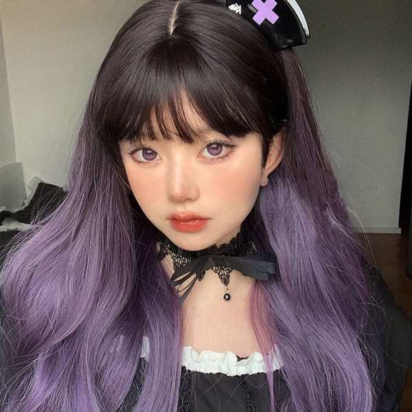 ウィッグ ロングウィッグ レディース フルウィッグ グラデーション プリンセス 仮装 超自然 エクステ かつら wig 普段使いの通販は