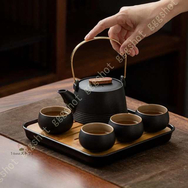 織部焼　美濃焼　茶器　茶道具　　急須　茶器セット 美濃焼】織部 茶器セット【不動窯】 食器 急須 湯呑み 湯飲み