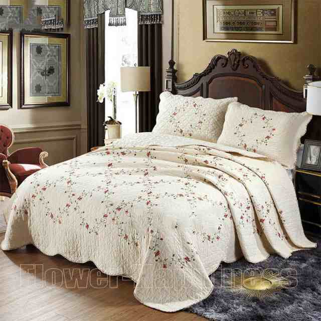 ベッドカバー ベッドスプレッド おしゃれ ベッドカバー ダブル セミダブル 点セット %綿 キルトカバー ベットカバーセット 四節適用 優しの通販は 9,968円