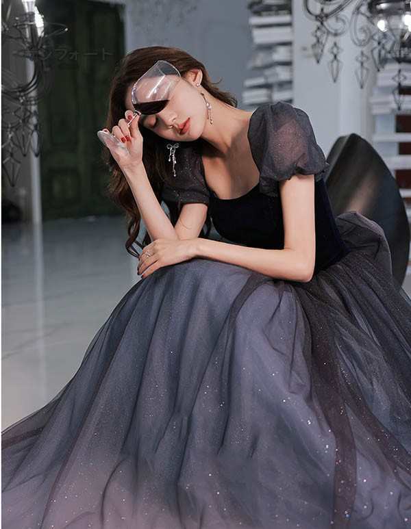 ドレス 大人 ピアノ発表会 ドレス 演奏会 結婚式 フェミニン