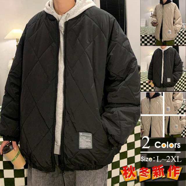 送料無料 中綿ジャケット メンズ 中綿 ジャケット 防寒 暖かい あったか アウター コート上着 羽織り トップス 無地 シンプル カジュアルの通販は