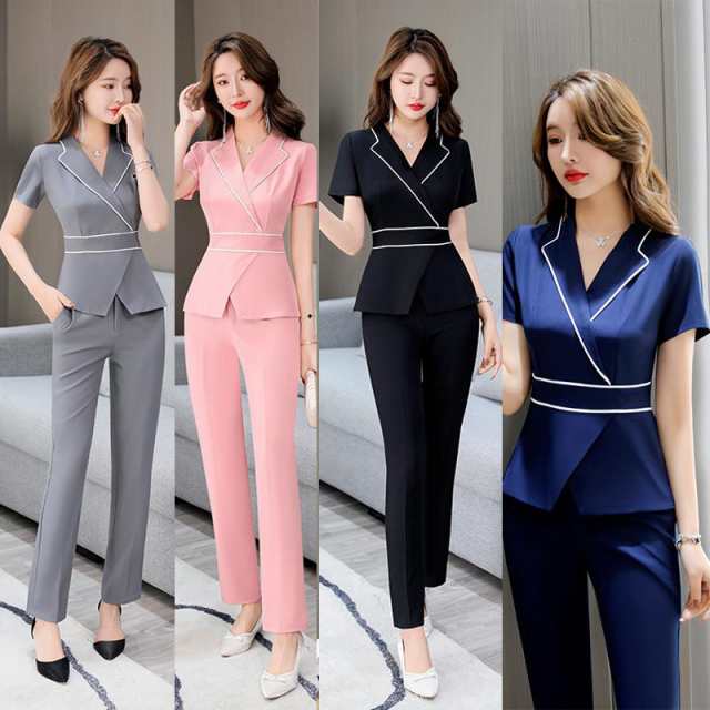 ユニフォーム エステ レディース サロン 通勤 女性 制服 事務服 ネイル 美容 サロン 歯科衛生士 半袖 セットアップ 医療系 クリニックの通販は 5,185円