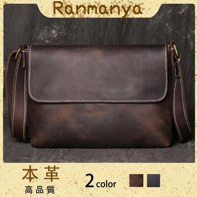 ショルダーバッグ メンズ 本革 ミニショルダーバッグ カジュアルバッグ 斜め掛け 通勤 2色 肩掛けバッグ 革 男性用 12,925円