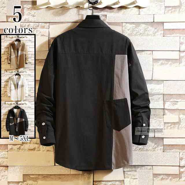 カジュアルシャツ メンズ 長袖シャツ トップス 春秋 春物 メンズシャツ オシャレ メンズファッション秋 開襟シャツ トッの通販は 5,098円