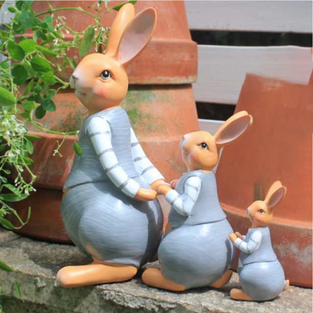 庭の飾り屋外動物 庭の彫像ウサギ かわいいいたずら独特のミニ樹脂 ガーデンオーナメント カエル 置物 うさぎグッズ ガーデンオブジェ 玄の通販は 4,954円