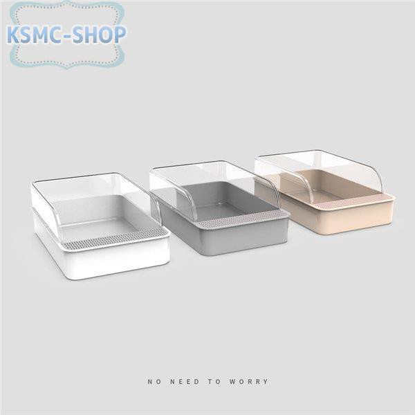 猫用トイレ 猫 ネコ ペット用品 生き物 猫 丸い 半閉鎖 コーナー トイレ ねこ 洗いやすい おしゃれ かわいい ネコのトイレ ハーフカバーの通販は 6,342円