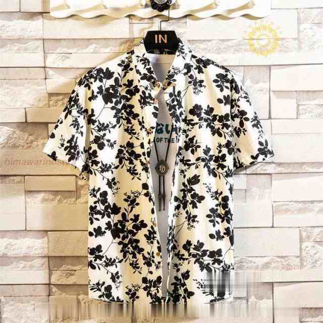 アロハシャツ メンズ 半袖シャツ トップス 柄シャツ 花柄 カジュアルシャツ リゾート おしゃれ 夏物 全18色の通販は