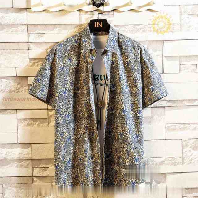 アロハシャツ メンズ 半袖シャツ トップス 柄シャツ 花柄 カジュアルシャツ リゾート おしゃれ 夏物 全18色の通販は