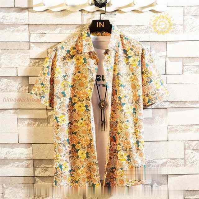 アロハシャツ メンズ 半袖シャツ トップス 柄シャツ 花柄 カジュアルシャツ リゾート おしゃれ 夏物 全18色の通販は