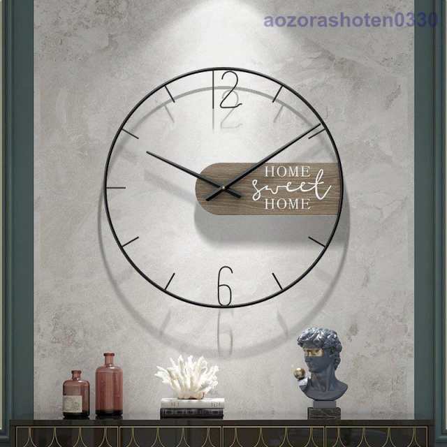 壁掛け時計 掛け時計 おしゃれ ウォールクロック クロック 金属 壁掛け時計 インテリア 時計 壁掛け モダン 北欧 新築祝い ギフト 電池 静音の通販は