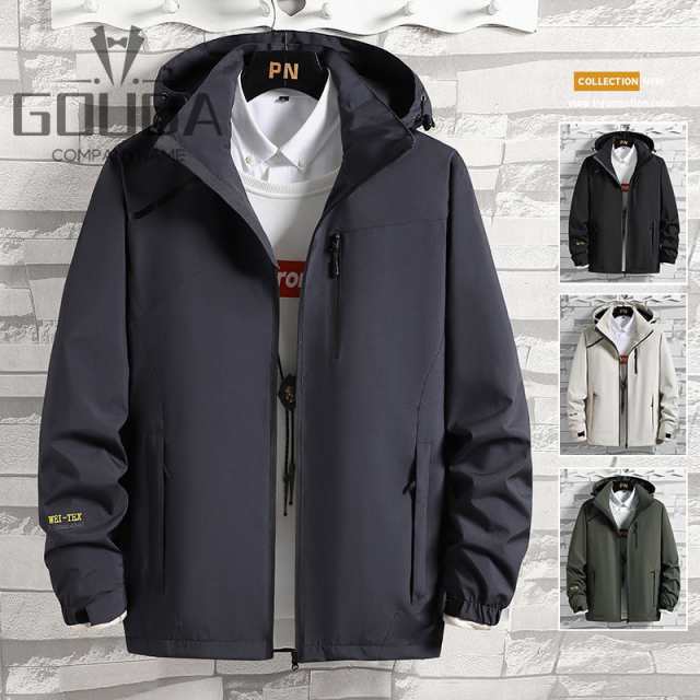 送料無料 撥水 マウンテンパーカー メンズ 春 秋 秋服 ジャケット ウインドブレーカー ブルゾン ジャンパー パーカー ジャケット 薄手 登の通販は 4,854円