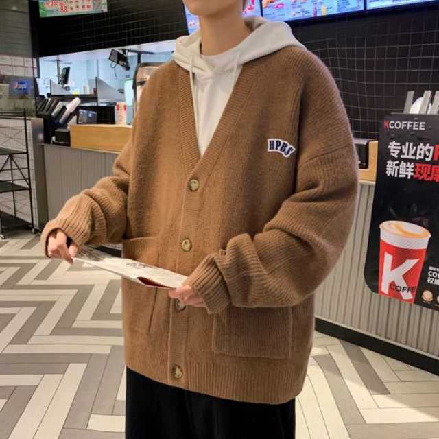 メンズトップス 安い 男服 秋系 カジュアルスタイル お洒落 カーディガン 体型カバー 普通着 格好い ゆったり 20代 30代 ニットの通販は