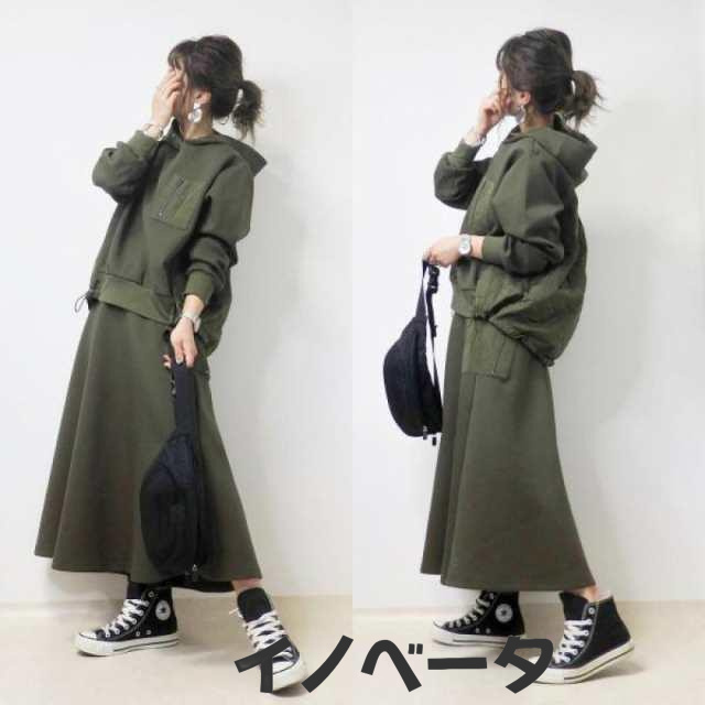 ワンピース セットアップ レディース 上下セット 長袖パーカー スエットスカート OL 春物 秋 冬 新品入荷 4,763円