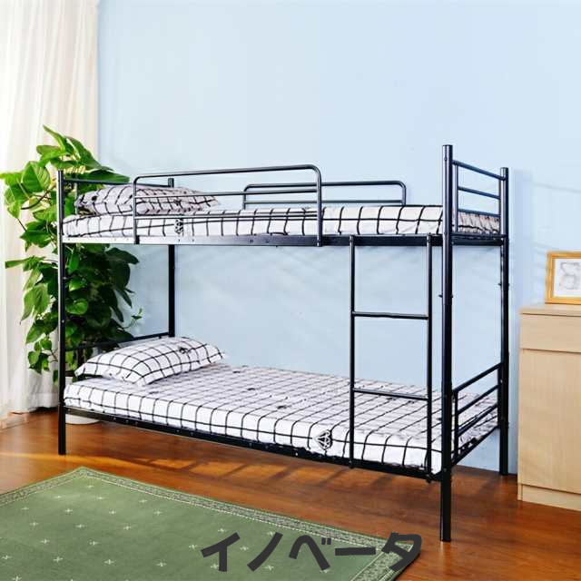 二段ベッド 2段ベッド スチール 耐震 ベッド シングル パイプベッド　大人用可　子供ベッドの通販は