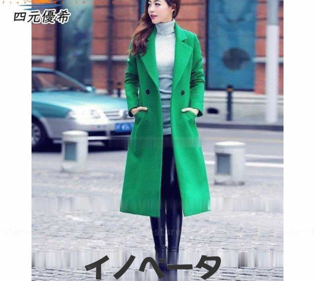 コート レディース ロングコート オーバーコート アウター チェスターフィールド チェスターコート 秋 冬 無地 長袖 上品 ラシャコート レッドの通販は