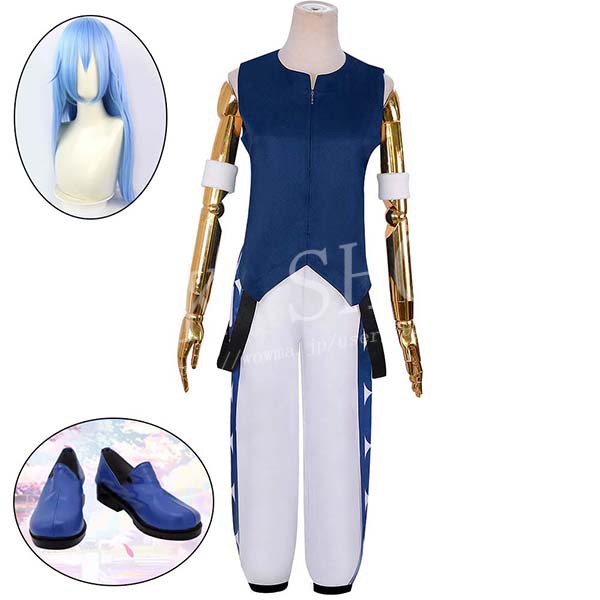 送料無料転生したらスライムだった件 風 リムル コスプレ 衣装 ウィッグ cos靴 コスチューム イベント ハロウィン変装仮装 イベント 忘年の通販は 5,150円